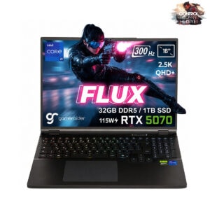 Gameraider Flux Gr16 Intel Core I9 14900hx Geforce Rtx 5070 8gb 115w 32gb Ddr5 1tb Ssd 16 Inç 2.5k Qhd+ 300hz Freedos Gaming Laptop Çanta Hediyeli Control Resonant Hediyeli 1