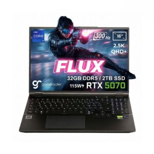 Gameraider Flux Gr16 Intel Core I9 14900hx Geforce Rtx 5070 8gb 115w 32gb Ddr5 2tb Ssd 16 Inc 2 5k Qhd 300hz Freedos Gaming Laptop Canta Hediyeli Control Resonant Hediyeli 1