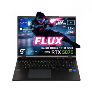 Gameraider Flux Gr16 Intel Core I9 14900hx Geforce Rtx 5070 8gb 115w 64gb Ddr5 2tb Ssd 16 Inc 2 5k Qhd 300hz Freedos Gaming Laptop Canta Hediyeli Control Resonant Hediyeli 1