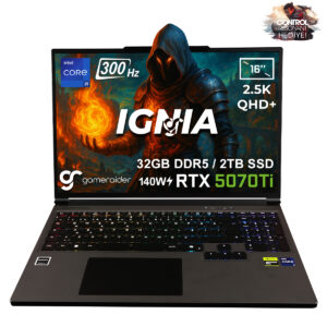 Gameraider Ignia Gr16 Intel Core I9 14900hx Geforce Rtx 5070ti 12gb 140w 32gb Ddr5 2tb Ssd 16 Inç 2.5k Qhd+ 300hz Freedos Gaming Laptop Çanta Hediyeli Control Resonant Hediyeli 1