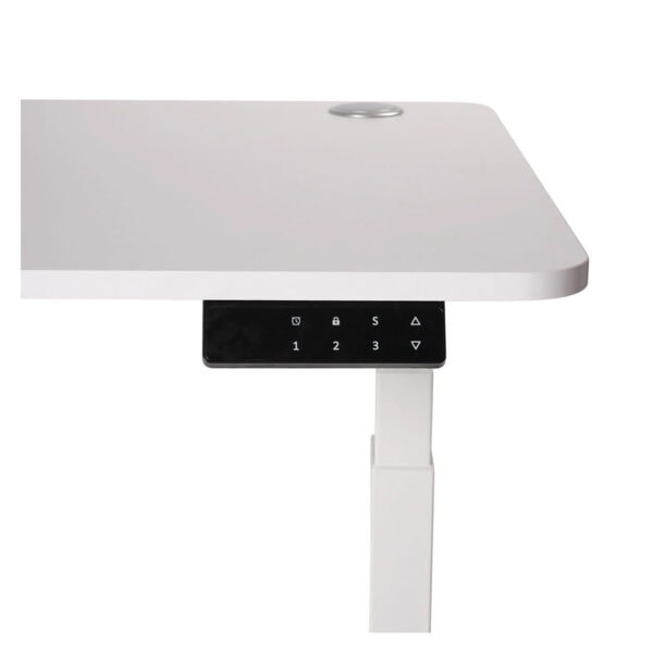 Gelişmiş akıllı çalışma masası, dokunmatik kontrol paneli ve modern tasarım ile ergonomik ofis ve oyun alanları için ideal.