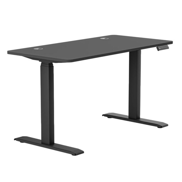 Çevre dostu siyah çalışma masası, ergonomik tasarım ve dayanıklı malzeme ile ofis ve ev kullanımı için ideal. Modern ve şık görünüme sahip, kullanım kolaylığı sağlar.