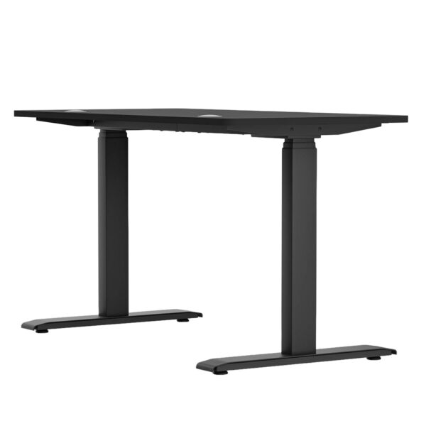 Elegant siyah bilgisayar çalışma masası, ofis veya ev kullanımı için modern tasarım ve dayanıklı yapı sunar. Ayarlanabilir yükseklik ile konforlu çalışma ortamı sağlar.