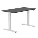Karr Office O-Flex Çift Motorlu Elektrikli Yükseklik Ayarlı 160x80 Beyaz Ayak Antrasit Tabla Çalışma Masası