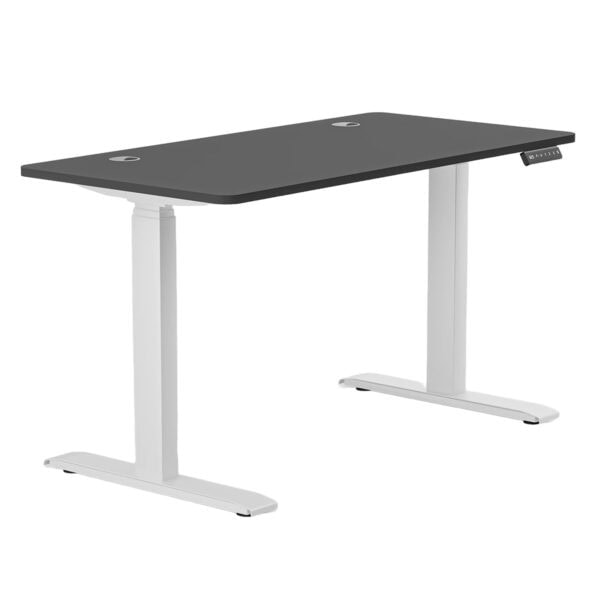 Yüksek ergonomili sırt ve omuz desteği ile rahat çalışma ofis desks, modern tasarımlı beyaz ve siyah renkli bilgisayar çalışma masası.