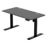 Karr Office O-Flex Tek Motorlu Elektrikli Yükseklik Ayarlı 140x70 Siyah Ayak Antrasit Tabla Çalışma Masası