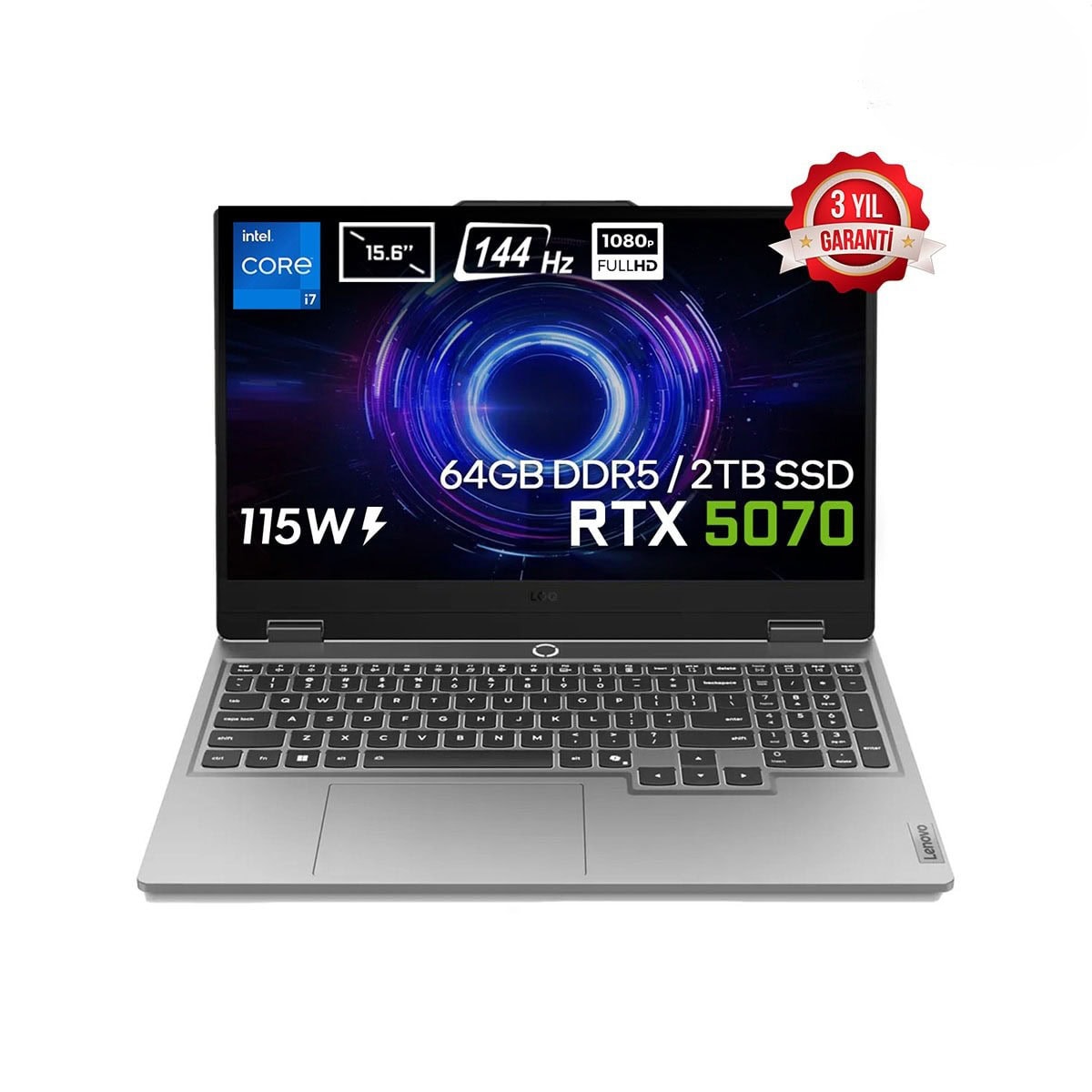 Lenovo Loq 15irx10 Intel Core I7 13650hx Geforce Rtx 5070 8gb 115w 64gb Ddr5 2tb Ssd 15 6 Inc Full Hd 144hz Ips Freedos Gaming Laptop 83je00ewtrv7 Control Resonant Hediyeli