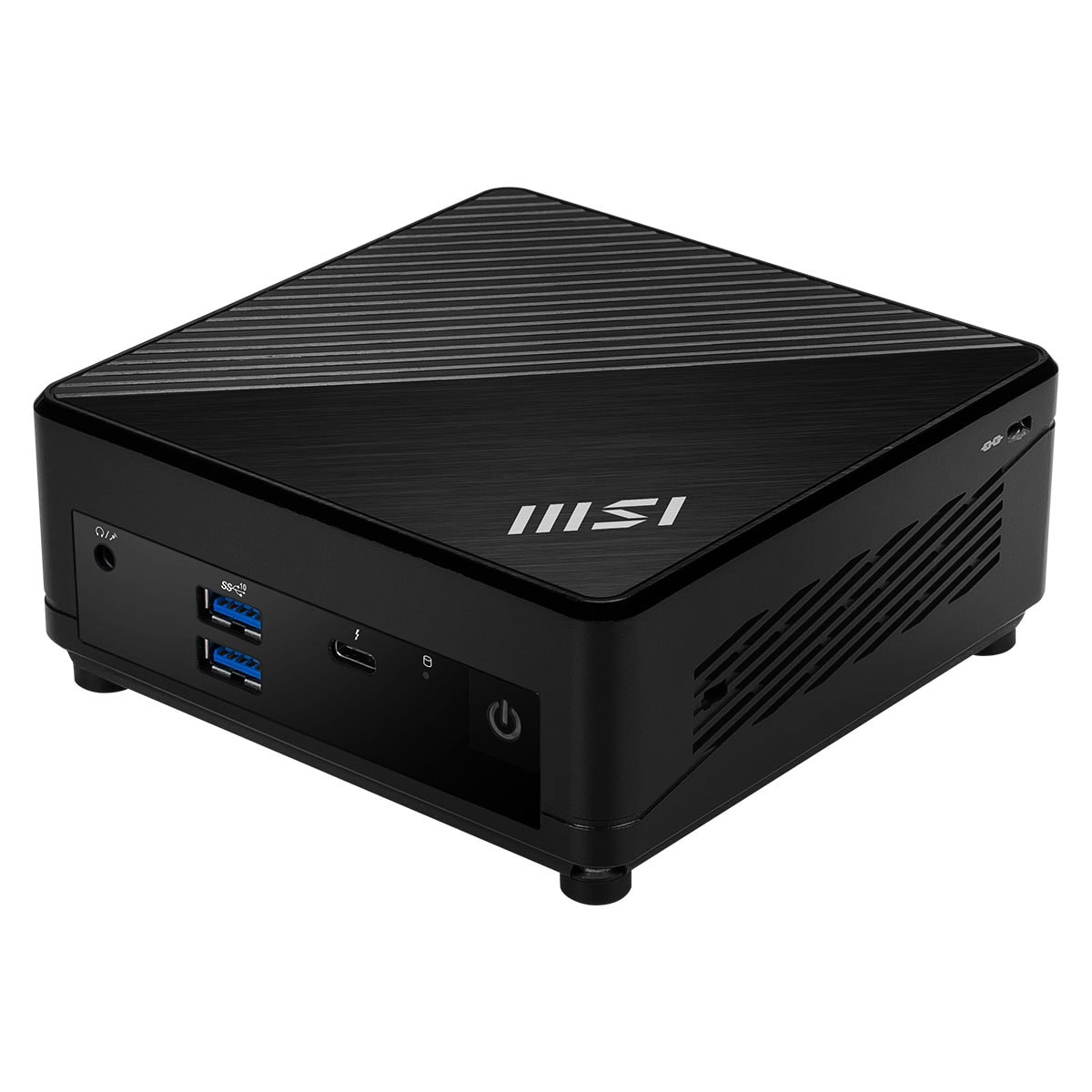Yüksek performanslı mini oyun konsolu, MSI logosu ve bağlantı portlarıyla şık ve kompakt tasarım, LAN ve Wi-Fi özellikleriyle gelişmiş oyun deneyimi sunar.