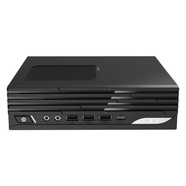 üstten görünümde modern oyun ve çalışma için tasarlanmış siyah masaüstü bilgisayar, yüksek performanslı donanım ve bağlantı portlarıyla dikkat çekiyor.