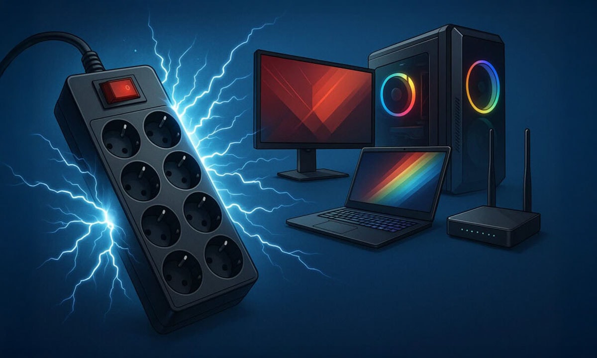 Yüksek kaliteli bilgisayar ve oyun ekipmanları, elektrik bağlantısı ve güç kullanımı, RGB aydınlatmalı bilgisayar kasası, monitör ve dizüstü bilgisayar ile oyun ve eğlence teknolojileri.