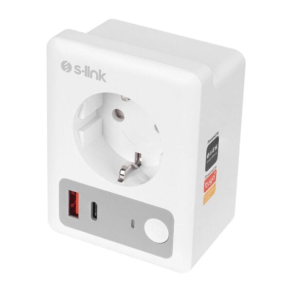 Priz prizleri, USB ve akıllı prizler, s-link markalı çok fonksiyonlu elektrik priz aparatı, enerji tasarrufu ve güvenlik özellikli akıllı fiş.