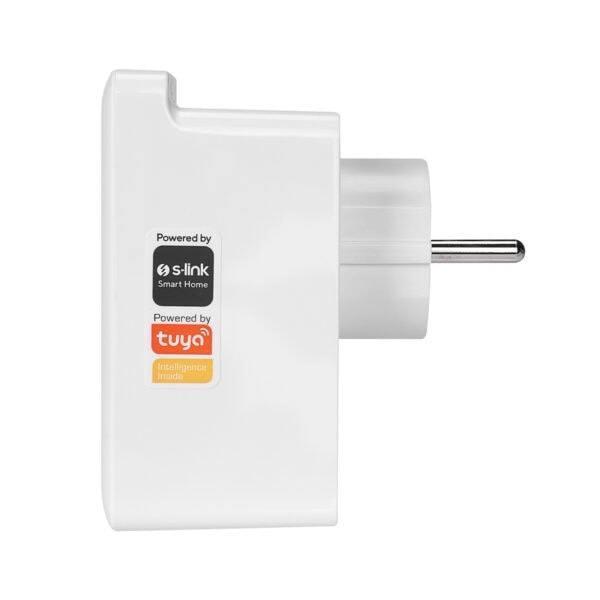 Priz adaptörü, akıllı evler ve Tuya teknolojisi destekli, s-link ve haberleşme entegrasyonu ile Wi-Fi kontrollü priz. Modern tasarım ve güvenli kullanım için ideal akıllı ev cihazı.