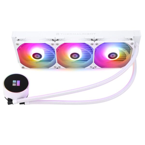 RGB ışıklandırmalı bilgisayar sıvı soğutma sistemi, yüksek performans ve şık tasarım ile gaming ve bilgisayar toplama tutkunları için ideal. Thermalright markası kalite ve güvenlik sağlar.