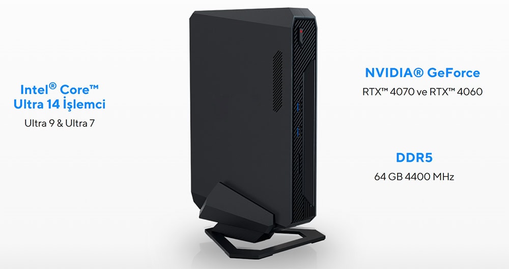 Yüksek performanslı gaming bilgisayarı, şık tasarım ve gelişmiş soğutma özellikleriyle oyun severler için ideal. Güçlü donanımıyla en yeni oyunları sorunsuz oynayabilirsiniz.