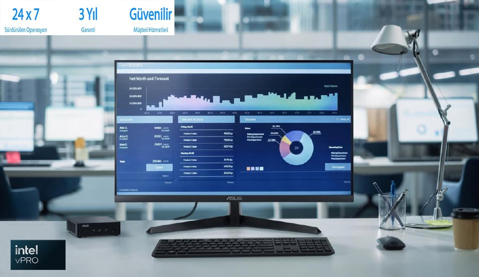 Yüksek performanslı ASUS mini PC, çoklu USB portları ve dayanıklı tasarımıyla oyun ve ofis kullanımı için mükemmel seçenek.