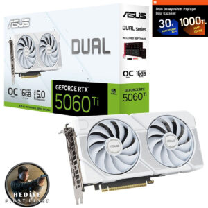 Asus Dual Geforce Rtx 5060 Ti 16gb Gddr7 White Oc Edition 128 Bit Dlss 4 Ekran Kartı 007 First Light Hediyeli 1