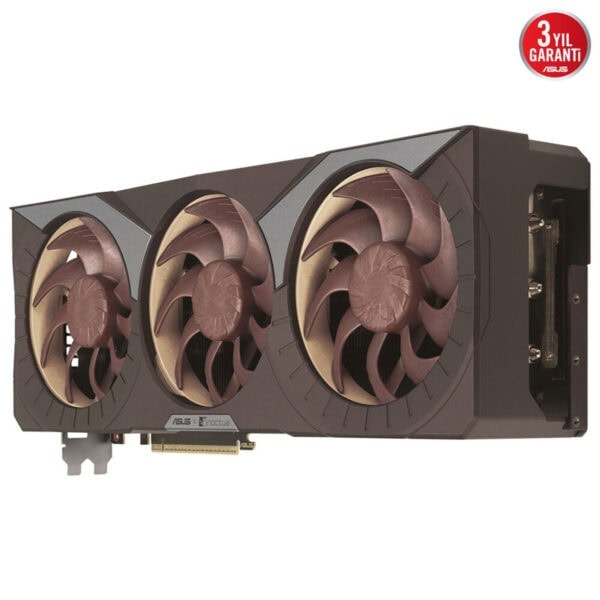 Yüksek performanslı ASUS ekran kartı, 3 fan soğutma sistemi ve yüksek grafik kalitesi ile oyun tutkunları için tasarlanmış, 3 yıl garanti sağlar.