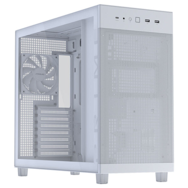 Asus Prime Ap303 Tg White 1x120mm Fan Mesh Temperli Cam Usb 3 2 Mid Tower Atx Gaming Kasa 1