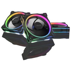 Farklı renklerde RGB aydınlatmalı Asus ekran kartı soğutucu fanları, yüksek performans ve oyun deneyimi için ideal. Modern teknoloji ve şık tasarımıyla oyun bilgisayarınıza şıklık katıyor.