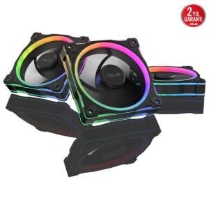 RGB aydınlatmalı ASUS ekran soğutucu fansız, oyun ve bilgisayar bileşenleri için yüksek performanslı soğutma çözümü.Yüksek kaliteli oyun donanımı için ideal ASUS soğutucu fanı.