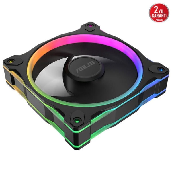 Renkli RGB aydınlatmalı ASUS oyuncu bilgisayarı soğutucu fanı, yüksek performans ve estetik tasarım...