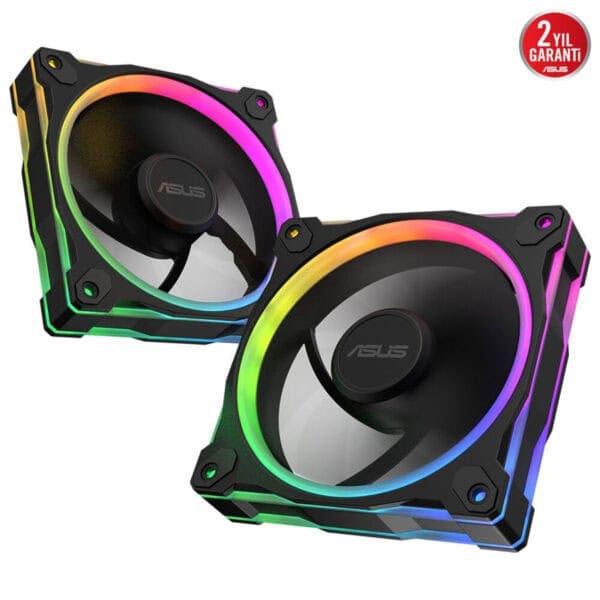 Yüksek performanslı ASUS gaming bilgisayar fanları, renkli RGB aydınlatma ve sessiz çalışma özelliği ile oyun deneyimini artırır.