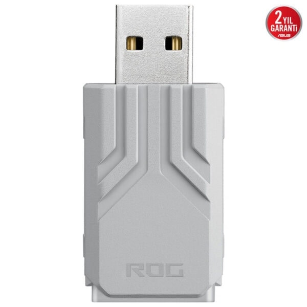 Yüksek performanslı ASUS ROG USB Wi-Fi adaptör, hızlı ve stabil kablosuz bağlantı, oyuncular ve profesyoneller için ideal, 2 yıl garanti ile güvenilirlik sağlar.