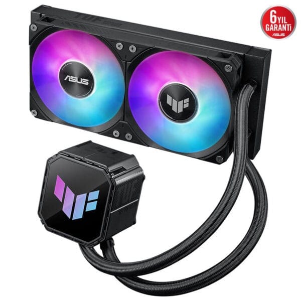 Yüksek performanslı ASUS ve NZXT işlemci soğutucu su soğutma sıvı soğutucu RGB aydınlatmalı gaming bilgisayar soğutma sistemi.