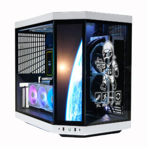 Yüksek performanslı oyun bilgisayarı,RGB fanlar ve şeffaf kasa ile modern gaming setup. Güçlü donanımı ve şık tasarımıyla en yeni oyunları yüksek kalitede oynamaya uygun.