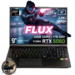 GameRaider FLUX GR16 AMD Ryzen 9-8940HX GeForce RTX 5060 8GB 115W 32GB DDR5 1TB SSD 16 inç 2.5K QHD+ 180Hz FreeDos Gaming Laptop - Çanta Hediyeli - 007 First Light Hediyeli