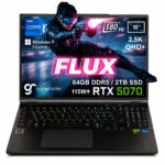 GameRaider FLUX GR16 Intel Core i7-14650HX GeForce RTX 5070 8GB 115W 64GB DDR5 2TB SSD 16 inç 2.5K QHD+ 180Hz FreeDos Gaming Laptop - Çanta Hediyeli