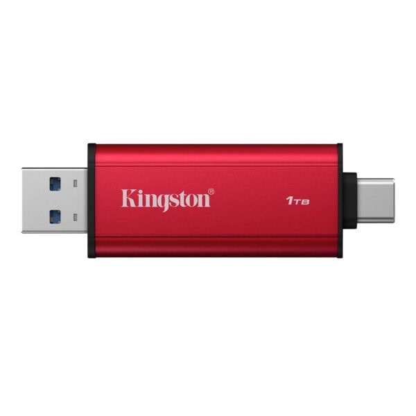 Kingston 1TB USB bellek, hızlı veri aktarımı ve dayanıklı tasarımıyla bilgisayar ve oyun konsolu kullanımı için ideal taşınabilir depolama çözümü.