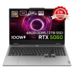 Lenovo LOQ 15AHP10 AMD Ryzen 7 250 GeForce RTX 5060 8GB 100W 64GB DDR5 2TB SSD 15.6 inç Full HD 144Hz IPS FreeDos Gaming Laptop (83JG008UTRv5)
