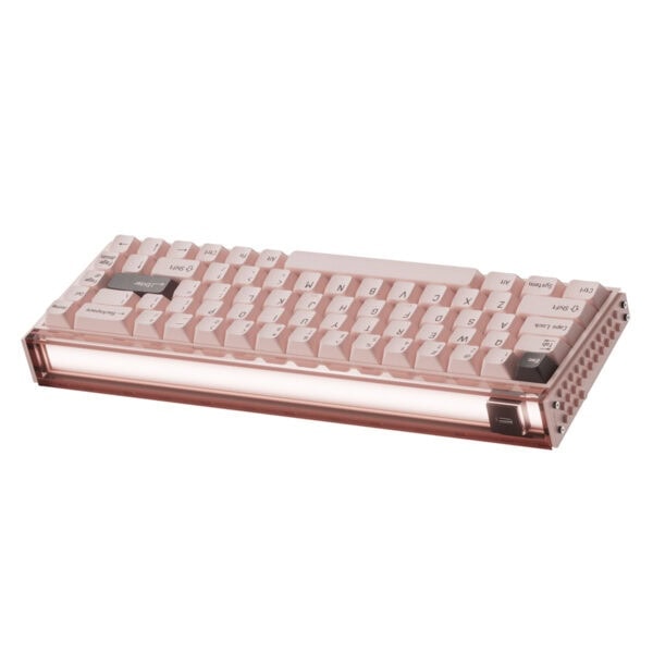 Yapay zeka ile tasarlanmış pembe renkli oyun klavyesi, ergonomik tasarım ve LED aydınlatma özellikleriyle öne çıkıyor. Gaming.gen.tr sitesinde en yeni oyun ekipmanları ve klavye modellerini keşfedin.