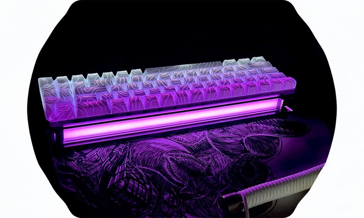 MelGeek MADE68 PRO+ Purple Light Gaming Klavye H23