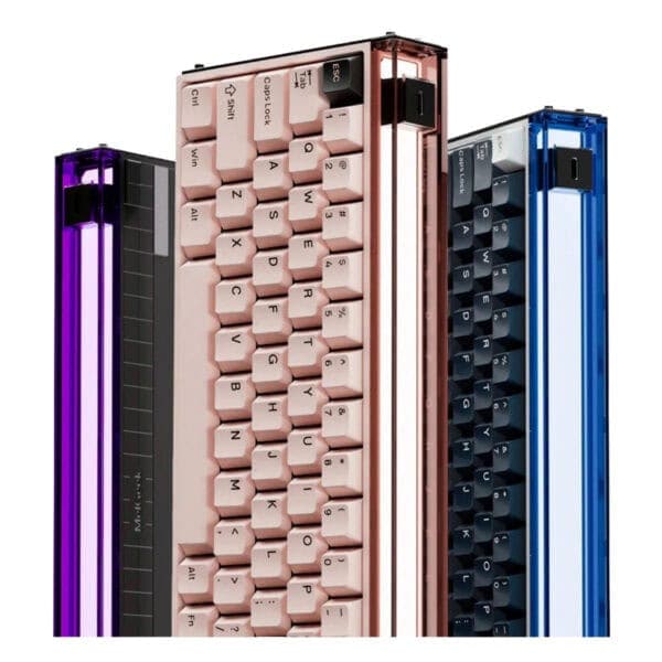 Sesli Klavye ve Renkli LED Aydınlatmalı Oyuncu Klavyesi, Oyun ve Yazı için Modern Tasarım.