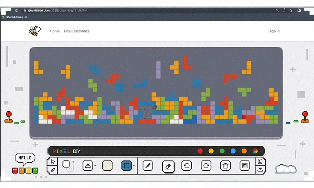 MelGeek Pixel Canvas Mekanik Klavye H8