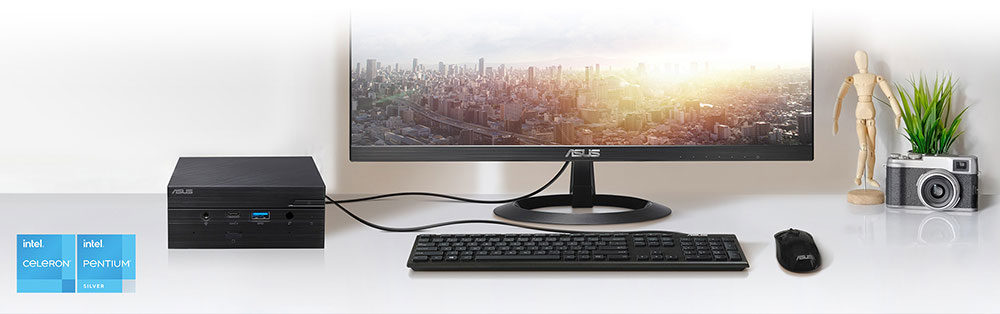 Yüksek performanslı bilgisayar setupı, modern monitör, klavye ve fare ile oyun ve çalışma için ideal ofis ortamı görüntüsü.