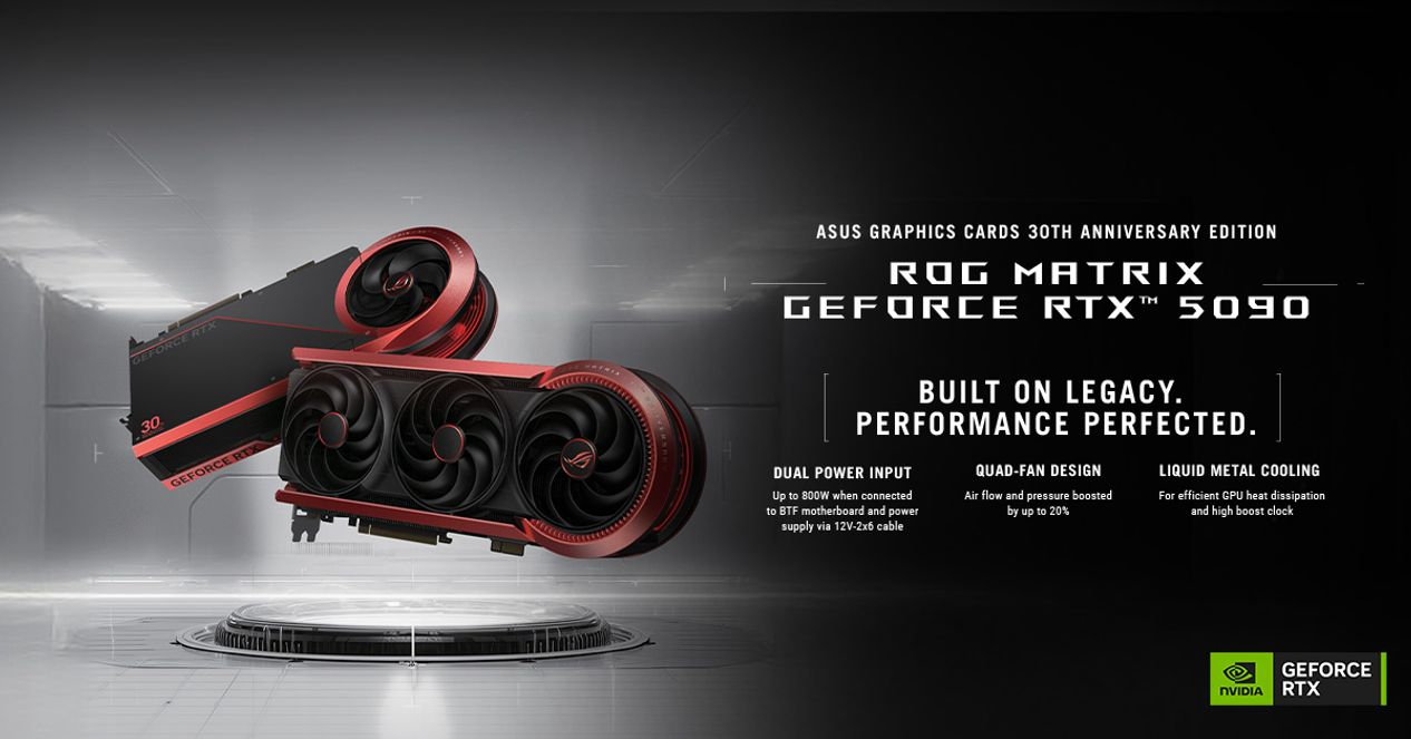ASUS ROG Matrix GeForce RTX 5090, oyun tutkunları ve bilgisayar donanım meraklıları için tasarlanmış en yeni ekran kartı modeli. Güçlü soğutma sistemi, yüksek işlem gücü ve şık tasarımıyla öne çıkar. Grafik performansınızı artırın ve en yeni oyunları sorunsuz oynayın.