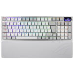 ASUS ROG Azoth 96 HE White %96 8K Hz ROG HFX V2 Manyetik Switch Hall Effect RGB Kablosuz Hotswap İngilizce Mekanik Gaming Klavye