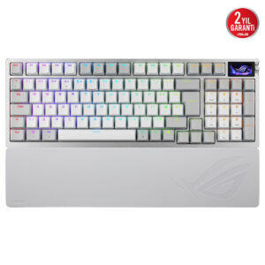 Asus Rog Azoth 96 He White 8k Hz Rog Hfx V2 Manyetik Switch Hall Effect Rgb Kablosuz Hotswap İngilizce Mekanik Gaming Klavye 2