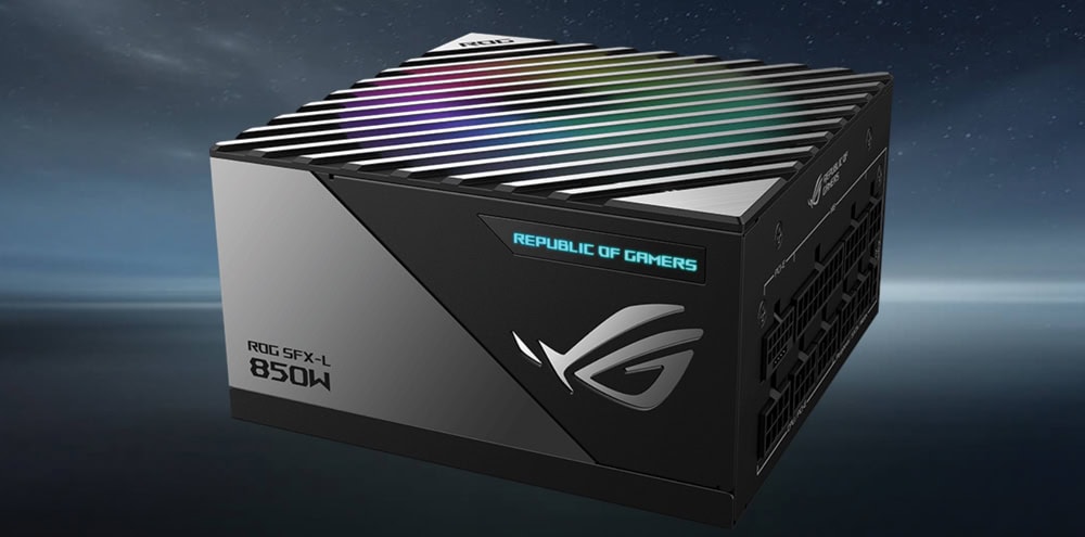Yüksek performanslı ASUS ROG güç kaynağı, 850W, oyun ve bilgisayar bileşenleri için en uygun güç kaynağı.