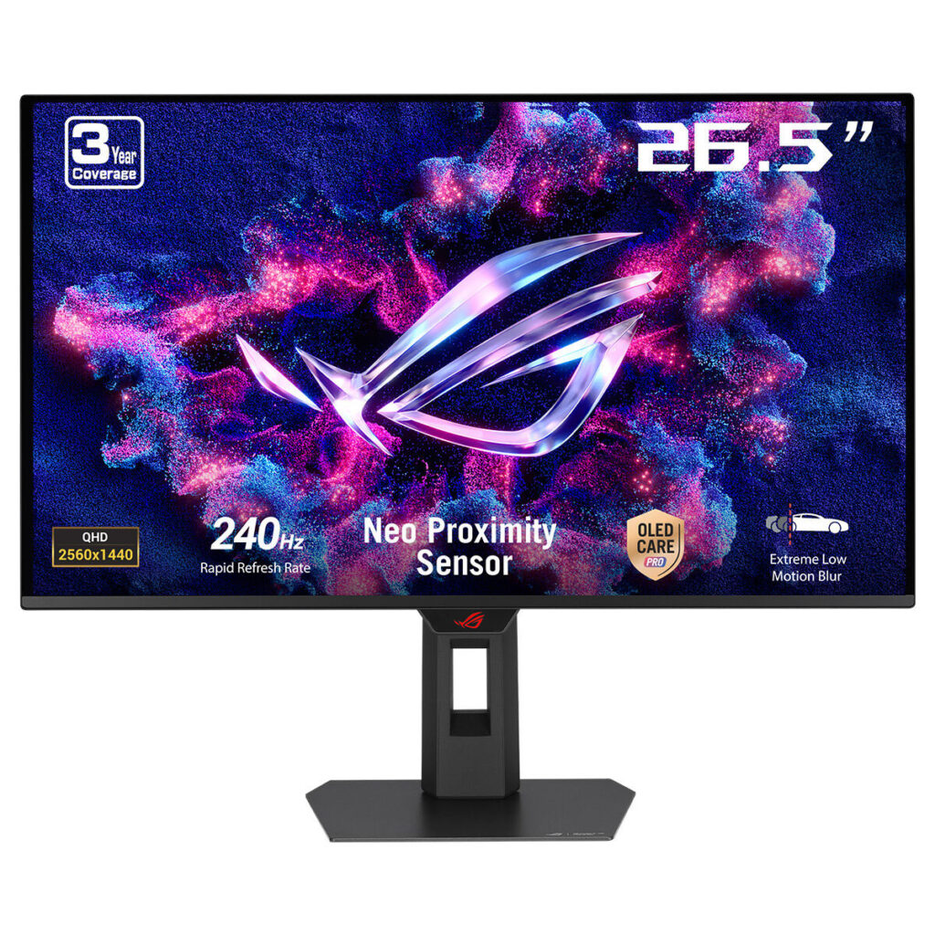 Asus Rog Strix Oled Xg27aqdmes 26.5 Inç 240hz 0.03ms 2k Qhd Adaptive Sync Qd Oled Pivot Gaming Monitör 1