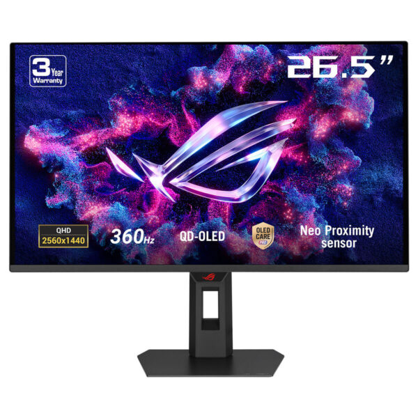 Asus Rog Strix Oled Xg27aqdng 26.5 Inç 360hz 0.03ms 2k Qhd Adaptive Sync Qd Oled Pivot Gaming Monitör 1