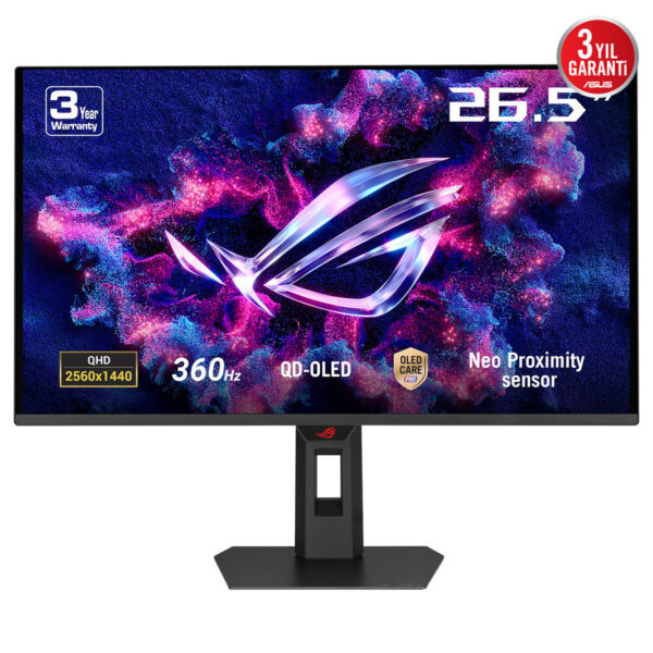 Asus Rog Strix Oled Xg27aqdng 26.5 Inç 360hz 0.03ms 2k Qhd Adaptive Sync Qd Oled Pivot Gaming Monitör 2