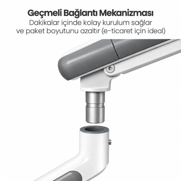 Brateck 17 32 Inç Uyumlu Amortisörlü Beyaz Monitör Kolu (ldt68 C012) 12