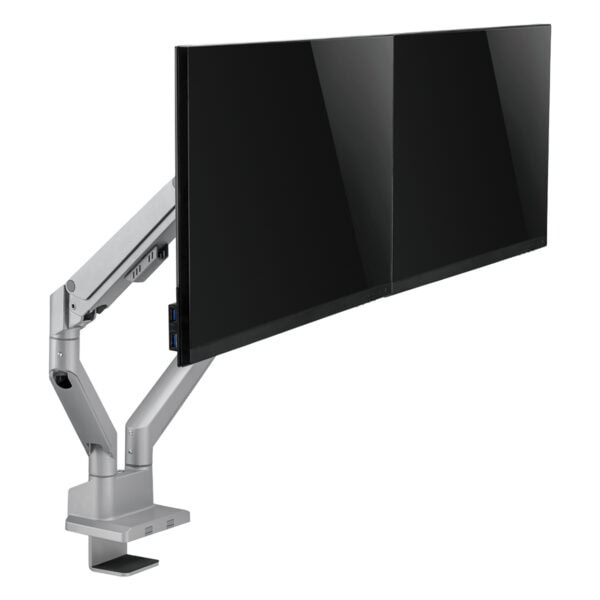 Yüksek çözünürlüklü iki ekranlı bilgisayar monitörü, oyun ve yüksek performanslı uygulamalar için ergonomik ayarlanabilir çerçevesiz tasarım, ofis ve oyun odaları için ideal.