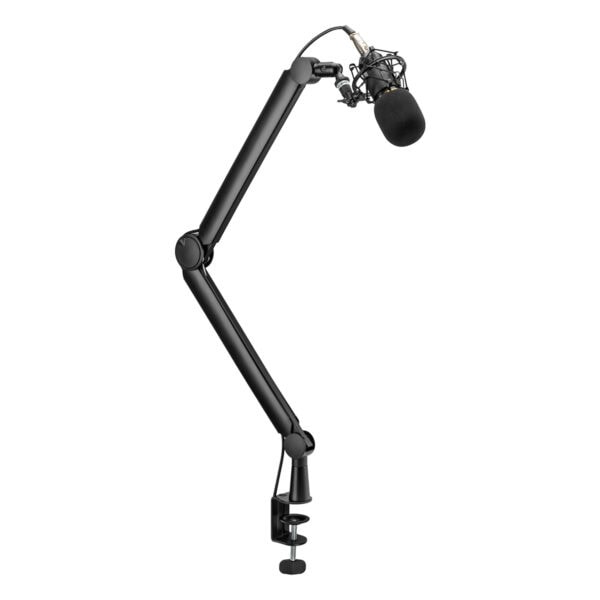 Yüksek kaliteli profesyonel mikrofon ve stüdyo ekipmanları, gaming ve içerik üreticileri için ideal, üstün ses kalitesi ve dayanıklılık sağlayan mikrofon standı.