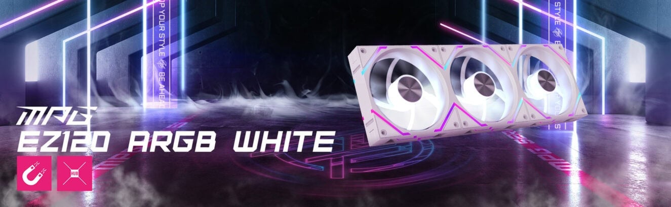 MSI MPG EZ120 ARGB White 120mm 3'lü Kasa Fanı H1