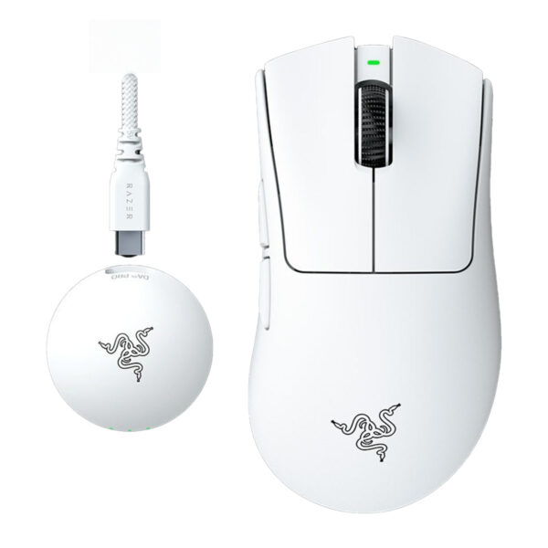 Yüksek performanslı Razer kablosuz oyun faresi ve şarj yuvası, ergonomik tasarımı ve hassas sensörleri ile oyunculara üstün performans sağlar.